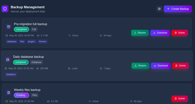 Website dashboard mockup 3